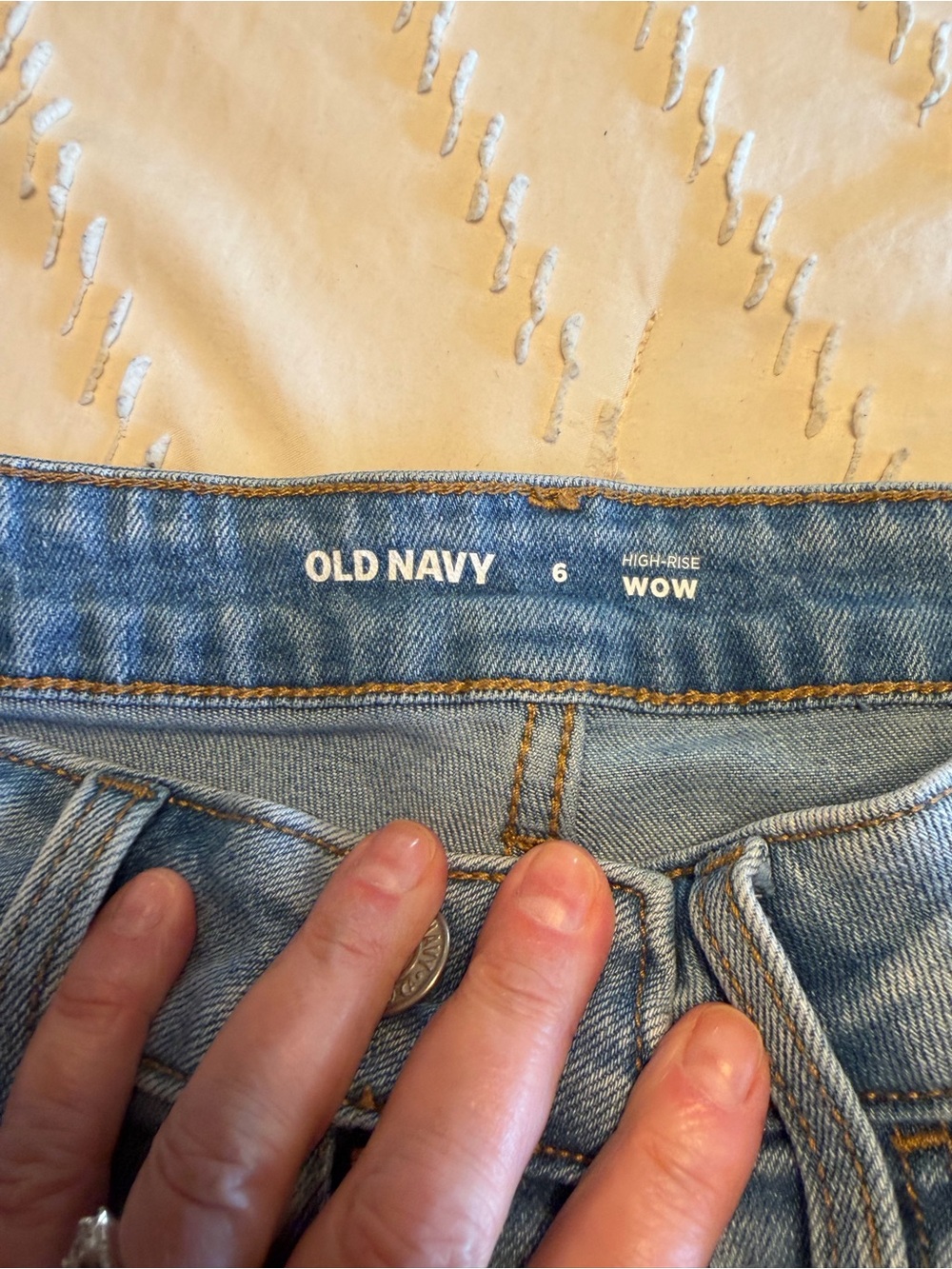 Old Navy Light Blue High-Rise Jean Shorts